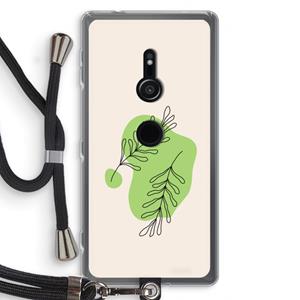 CaseCompany Beleaf in you: Sony Xperia XZ2 Transparant Hoesje met koord