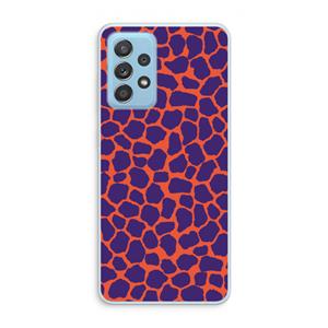 CaseCompany Purple Giraffe: Samsung Galaxy A73 Transparant Hoesje