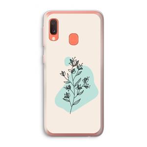 CaseCompany Violets are blue: Samsung Galaxy A20e Transparant Hoesje