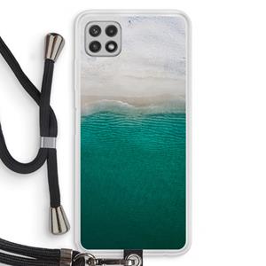 CaseCompany Stranded: Samsung Galaxy A22 4G Transparant Hoesje met koord
