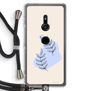 CaseCompany Leaf me if you can: Sony Xperia XZ2 Transparant Hoesje met koord