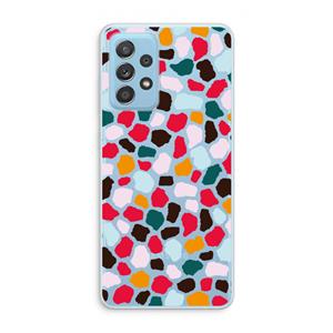 CaseCompany Colored Giraffe: Samsung Galaxy A73 Transparant Hoesje