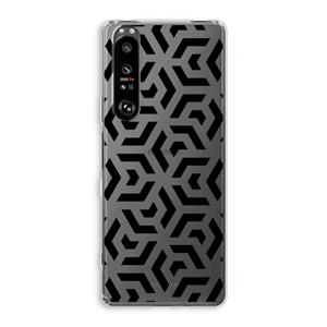 CaseCompany Crazy pattern: Sony Xperia 1 III Transparant Hoesje