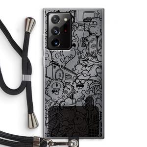 CaseCompany Vexx Black City : Samsung Galaxy Note 20 Ultra / Note 20 Ultra 5G Transparant Hoesje met koord