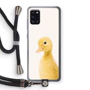 CaseCompany Duke: Samsung Galaxy A31 Transparant Hoesje met koord
