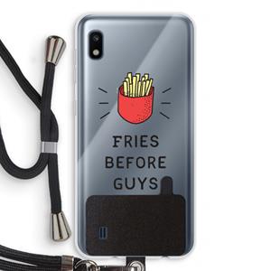 CaseCompany Fries before guys: Samsung Galaxy A10 Transparant Hoesje met koord