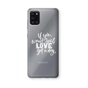 CaseCompany Partner in crime: Samsung Galaxy A31 Transparant Hoesje