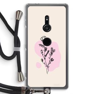 CaseCompany Roses are red: Sony Xperia XZ2 Transparant Hoesje met koord