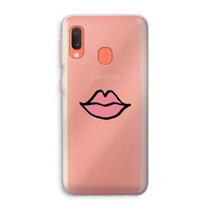 CaseCompany Kusje: Samsung Galaxy A20e Transparant Hoesje