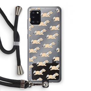CaseCompany Ponys: Samsung Galaxy A31 Transparant Hoesje met koord