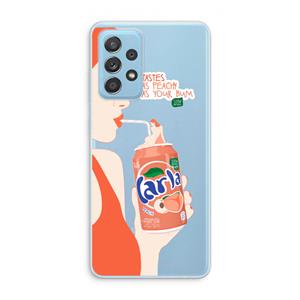 CaseCompany Peach please!: Samsung Galaxy A73 Transparant Hoesje