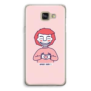 CaseCompany Hartje: Samsung Galaxy A5 (2016) Transparant Hoesje