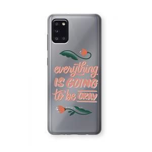CaseCompany Optimistic flower girl: Samsung Galaxy A31 Transparant Hoesje