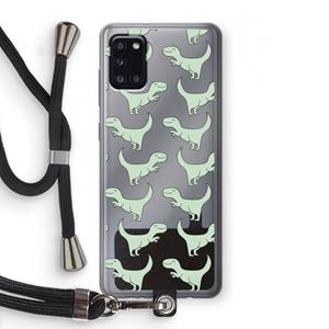 CaseCompany Dinos: Samsung Galaxy A31 Transparant Hoesje met koord