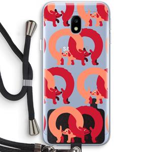 CaseCompany Dogs: Samsung Galaxy J3 (2017) Transparant Hoesje met koord