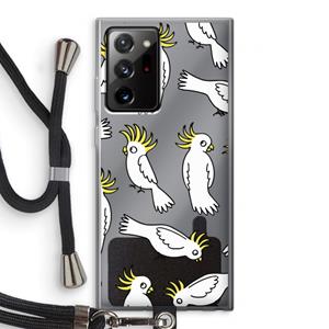 CaseCompany Papegaai: Samsung Galaxy Note 20 Ultra / Note 20 Ultra 5G Transparant Hoesje met koord