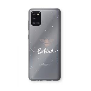 CaseCompany Be(e) kind: Samsung Galaxy A31 Transparant Hoesje