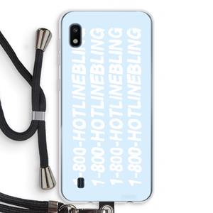 CaseCompany Hotline bling blue: Samsung Galaxy A10 Transparant Hoesje met koord