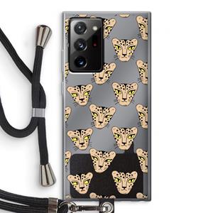 CaseCompany Tijger: Samsung Galaxy Note 20 Ultra / Note 20 Ultra 5G Transparant Hoesje met koord