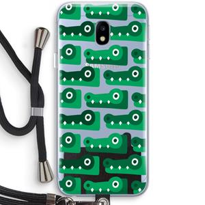CaseCompany Crocs: Samsung Galaxy J3 (2017) Transparant Hoesje met koord