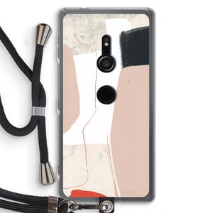 CaseCompany Lava: Sony Xperia XZ2 Transparant Hoesje met koord