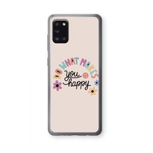 CaseCompany Happy days: Samsung Galaxy A31 Transparant Hoesje