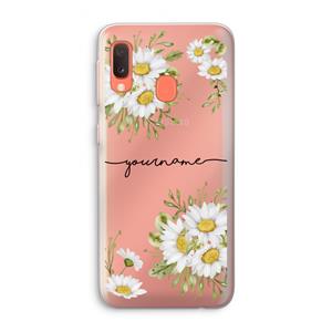 CaseCompany Daisies: Samsung Galaxy A20e Transparant Hoesje