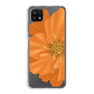 CaseCompany Orange Ellila flower: Samsung Galaxy A22 5G Transparant Hoesje
