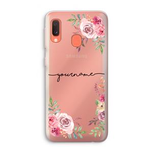 CaseCompany Rozen: Samsung Galaxy A20e Transparant Hoesje