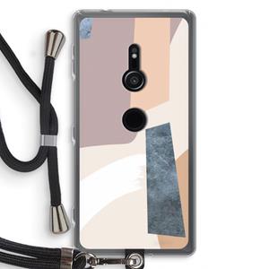 CaseCompany Luca: Sony Xperia XZ2 Transparant Hoesje met koord