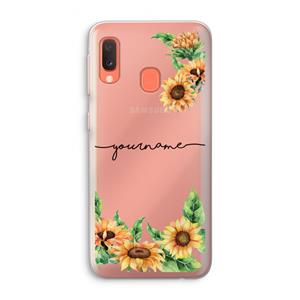 CaseCompany Zonnebloemen: Samsung Galaxy A20e Transparant Hoesje