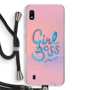CaseCompany Girl boss: Samsung Galaxy A10 Transparant Hoesje met koord