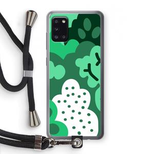 CaseCompany Bushes: Samsung Galaxy A31 Transparant Hoesje met koord