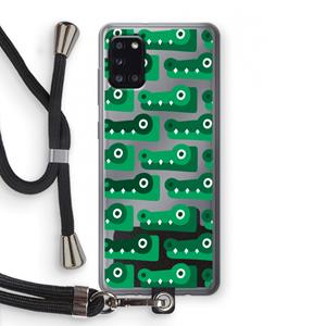 CaseCompany Crocs: Samsung Galaxy A31 Transparant Hoesje met koord
