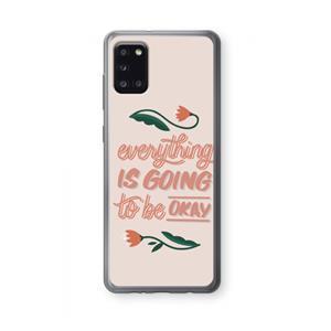 CaseCompany Optimistic flower girl: Samsung Galaxy A31 Transparant Hoesje