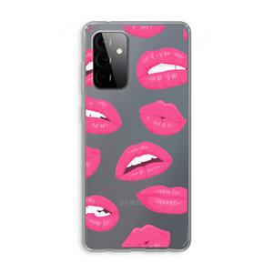 CaseCompany Bite my lip: Samsung Galaxy A72 Transparant Hoesje