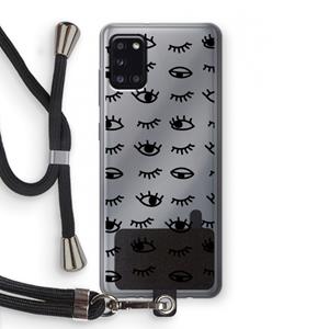 CaseCompany Eye pattern #2: Samsung Galaxy A31 Transparant Hoesje met koord