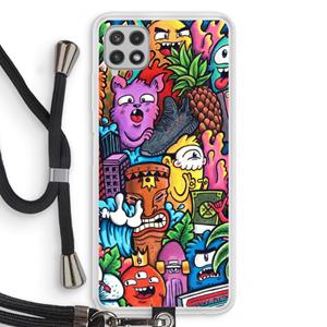 CaseCompany Vexx Mixtape: Samsung Galaxy A22 4G Transparant Hoesje met koord