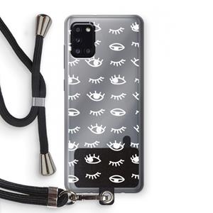 CaseCompany Eye pattern #3: Samsung Galaxy A31 Transparant Hoesje met koord