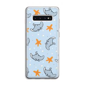 CaseCompany Manta: Samsung Galaxy S10 4G Transparant Hoesje