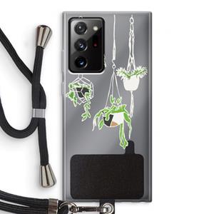 CaseCompany Hang In There: Samsung Galaxy Note 20 Ultra / Note 20 Ultra 5G Transparant Hoesje met koord