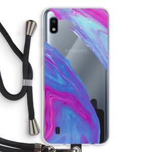 CaseCompany Zweverige regenboog: Samsung Galaxy A10 Transparant Hoesje met koord