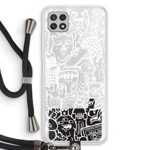 CaseCompany Vexx Mixtape #2: Samsung Galaxy A22 4G Transparant Hoesje met koord