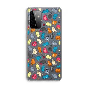 CaseCompany Kleurrijke katten: Samsung Galaxy A72 Transparant Hoesje