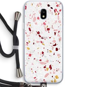 CaseCompany Terrazzo N°9: Samsung Galaxy J3 (2017) Transparant Hoesje met koord