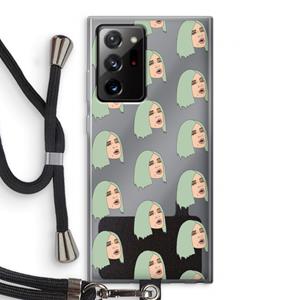 CaseCompany King Kylie: Samsung Galaxy Note 20 Ultra / Note 20 Ultra 5G Transparant Hoesje met koord
