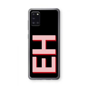CaseCompany Monogram: Samsung Galaxy A31 Transparant Hoesje