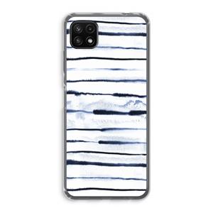 CaseCompany Ink Stripes: Samsung Galaxy A22 5G Transparant Hoesje