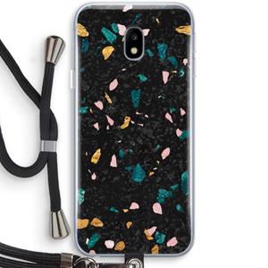 CaseCompany Terrazzo N°10: Samsung Galaxy J3 (2017) Transparant Hoesje met koord