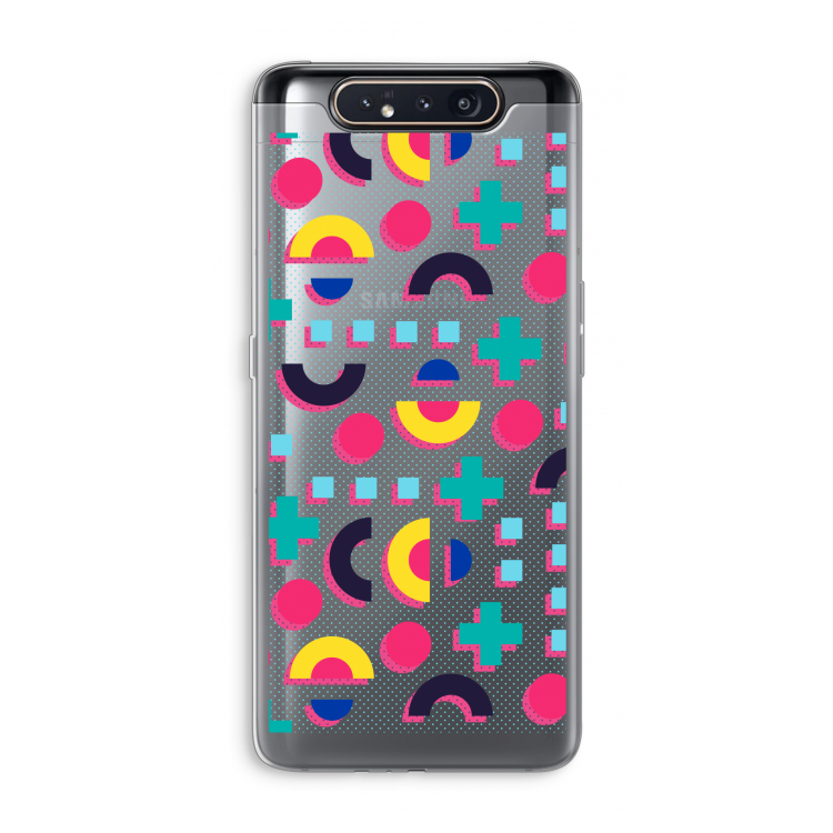 CaseCompany 8-bit N°2: Samsung Galaxy A80 Transparant Hoesje